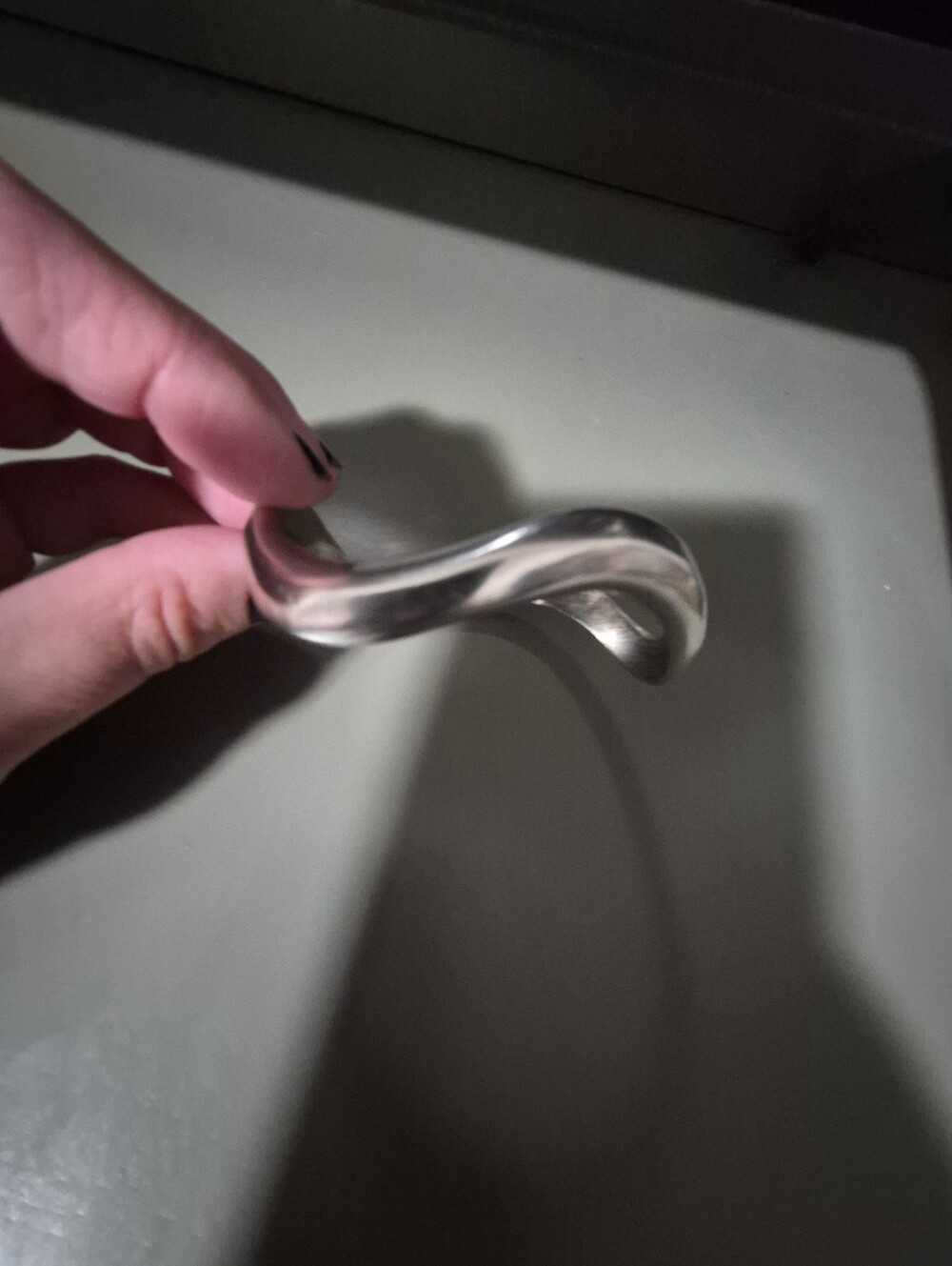 Silver Twisted Bangle